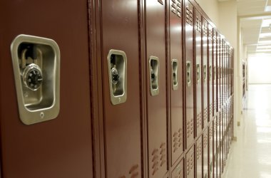 Lockers at High School clipart