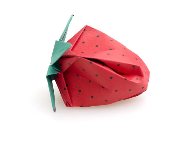 折纸草莓 — 图库照片