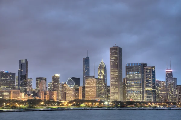 Chicago på natten — Stockfoto