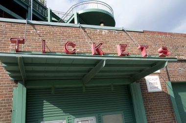 Tickets Booth at Baseball Stadium clipart