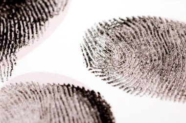 Fingerprints on White Background clipart