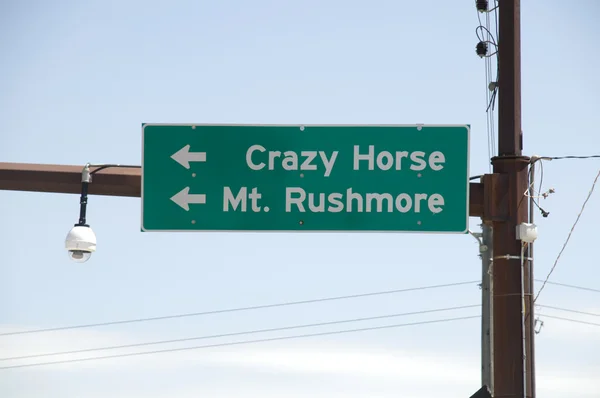 Stock image Crazy Horse and Mt. Rushmore Sign