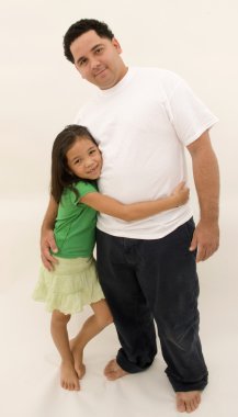 Father and his smiling daughter clipart