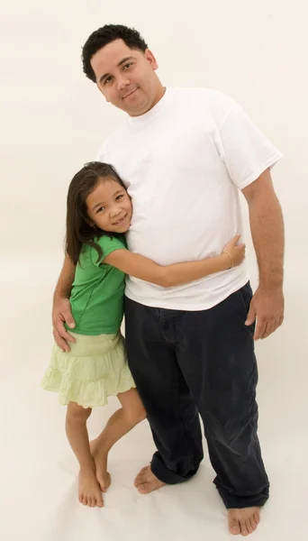 Far og hans smilende datter - Stock-foto