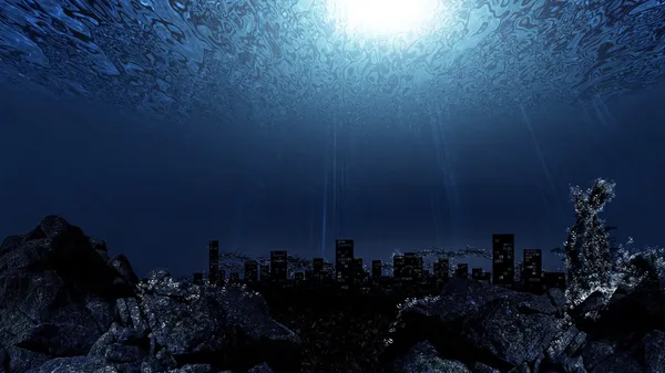 Underwater city — Zdjęcie stockowe