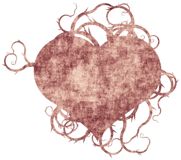 抽象ベクトルグランジの心臓 — ストック写真