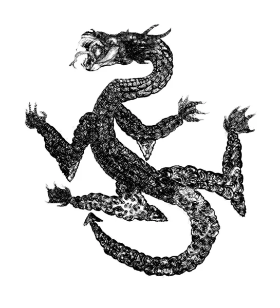 Иллюстрация дракона — стоковое фото