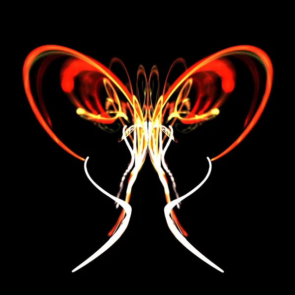 Neon butterfly — Stock Photo, Image
