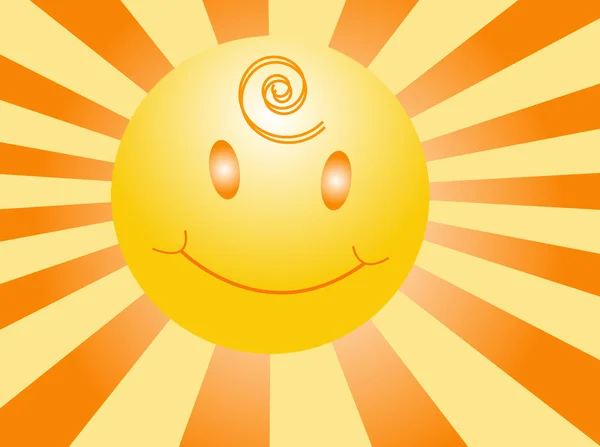 Big cartoon sun — Stock Photo, Image