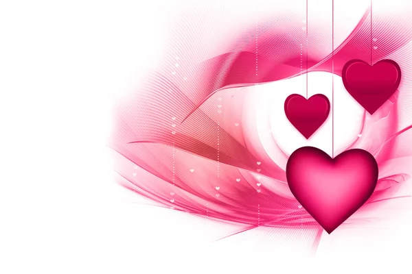 Rózsaszín szívekkel — Stock Fotó