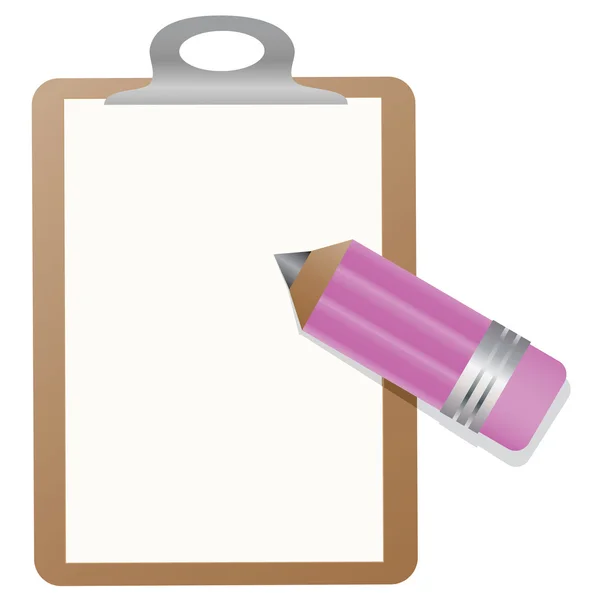 Clipboard with pencil — Stock Vector