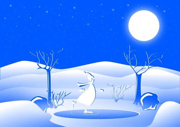 Carte hiver — Image vectorielle