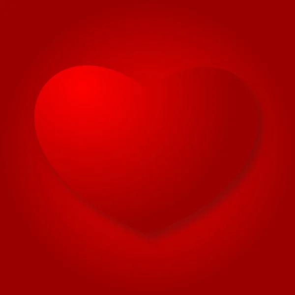 Rødt hjerte – stockvektor