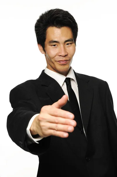 Üzleti ember azt akarja, hogy rázza a kezét — Stock Fotó