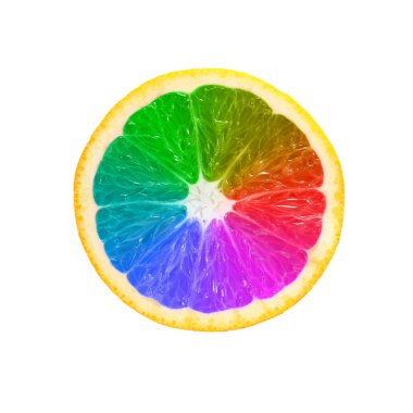 Multicolored orange fruit clipart