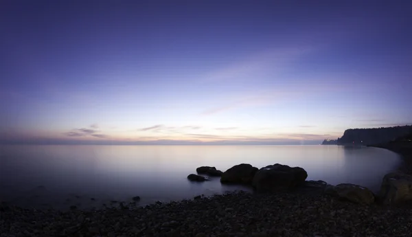 Sistiana 湾，意大利在晚上 — 图库照片