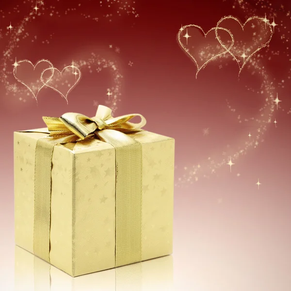 Regalo Golden Valentines — Foto Stock