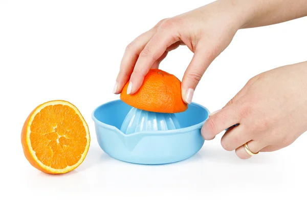 stock image Squeezing orange