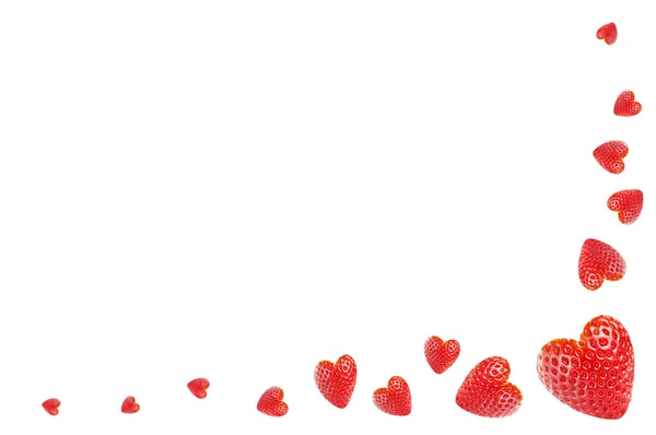 Φράουλες με σχήμα καρδιάς — Φωτογραφία Αρχείου