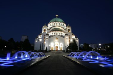 Sırbistan 'ın Belgrad kentindeki Saint Sava Katedrali