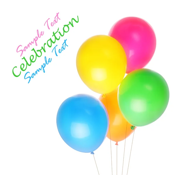 Πέντε πολύχρωμα μπαλόνια — Φωτογραφία Αρχείου