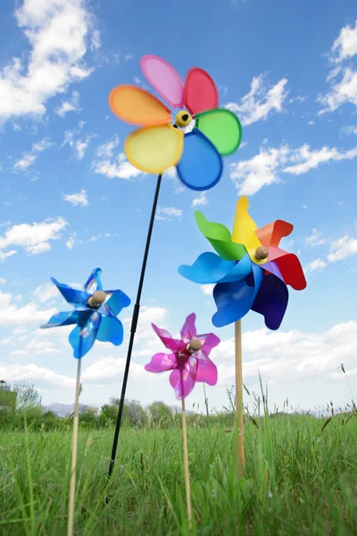 Jouets pinwheel colorés — Photo