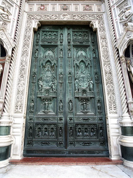 stock image Main portal of the cathedral in Florence