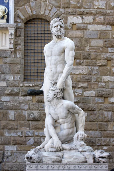 Hércules y Caco en Florencia — Foto de Stock