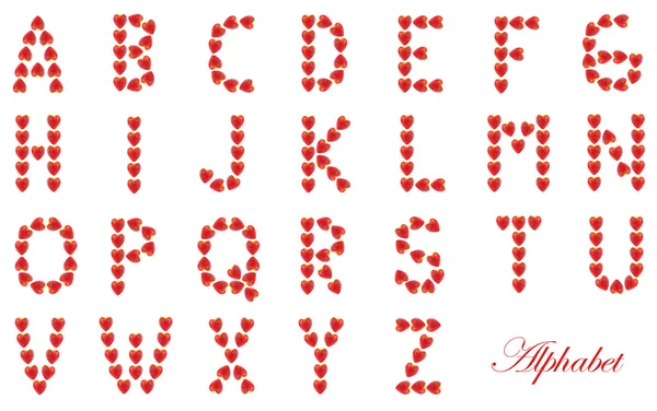 stock image Alphabet made of strawberries