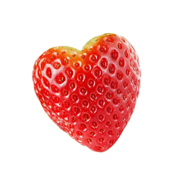 Hjerteformet Jordbær - Stock-foto