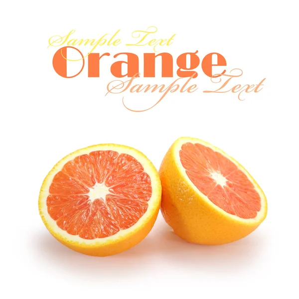 Dwie połówki pomarańczy — Zdjęcie stockowe