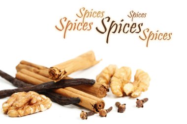 Spices with copy space clipart