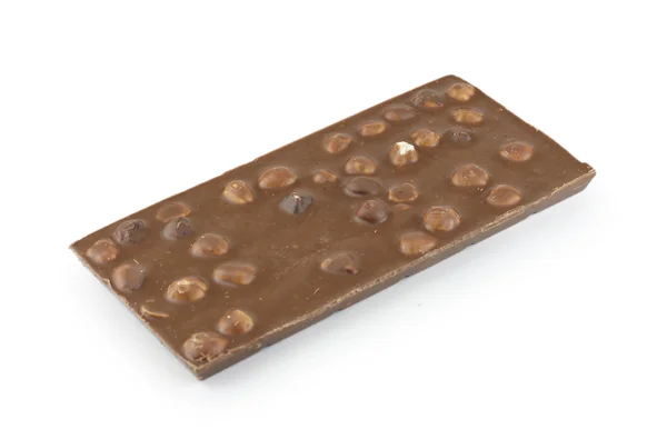 stock image Milk chocolate with hazelnuts