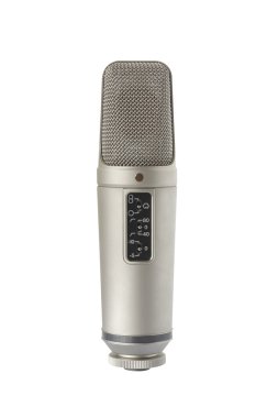 Condenser microphone - front view clipart