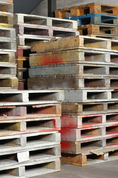 Stacks of pallets — Stock Photo, Image