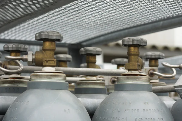 Butle gazowe do spawania — Zdjęcie stockowe