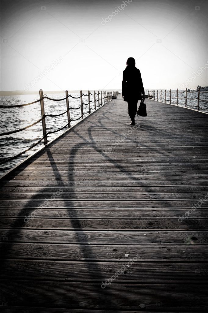 Woman on the pier