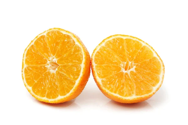 Deux moitiés de mandarine — Photo