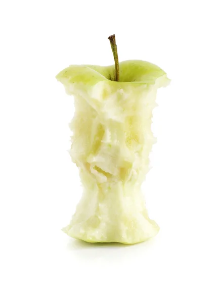 Jíst zelené jablko — Stock fotografie