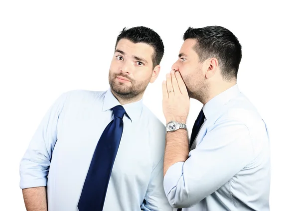 Adult handsome man listening to himself — Stock Photo, Image