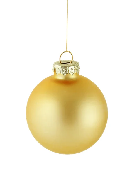 Golden christmas bauble — Stock Photo, Image