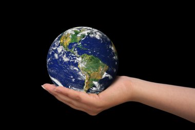 Earth in hand clipart