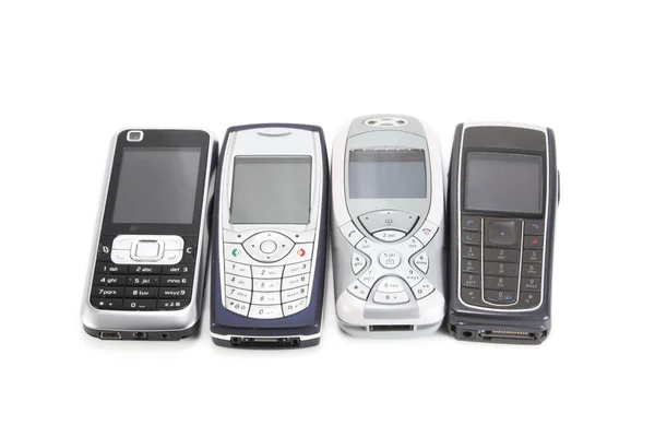 Старые сотовые телефоны — стоковое фото