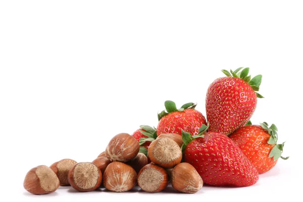 Erdbeeren und Schokolade — Stockfoto