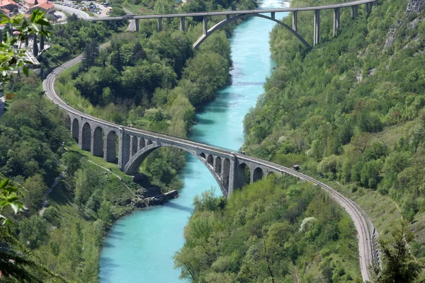 Så? en flod i Slovenien — Stockfoto