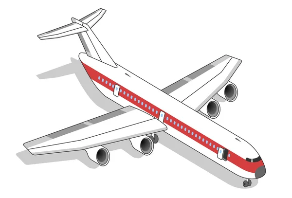 Isometrische aiplane jet — Stockvector