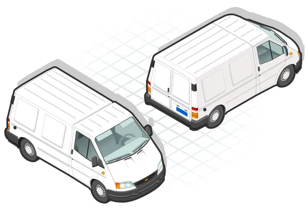 Camion de livraison isométrique — Image vectorielle