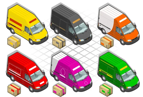 Camion de livraison isométrique — Image vectorielle