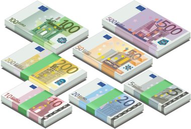 Isometric euro clipart