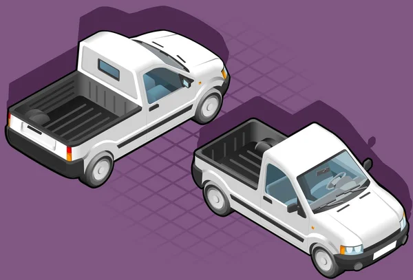 Isometric delivery pick up — Stock Vector